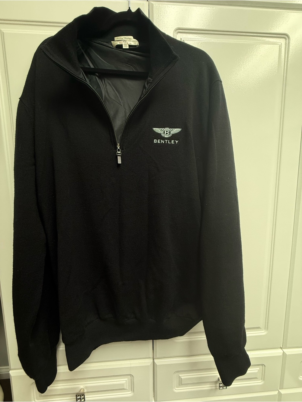Bentley Men’s Black Half-Zip Fleece Sweater